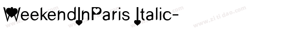 WeekendInParis Italic字体转换